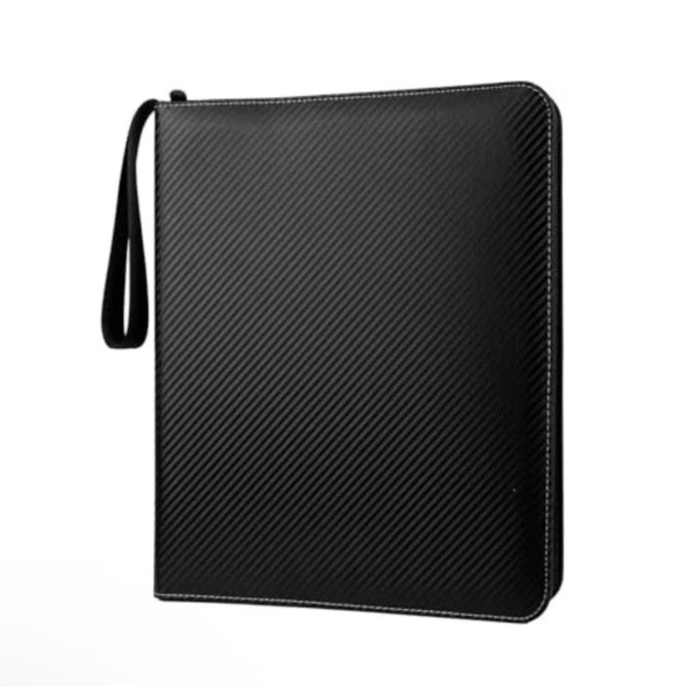 Black Zippered Portfolio with Wrist Strap